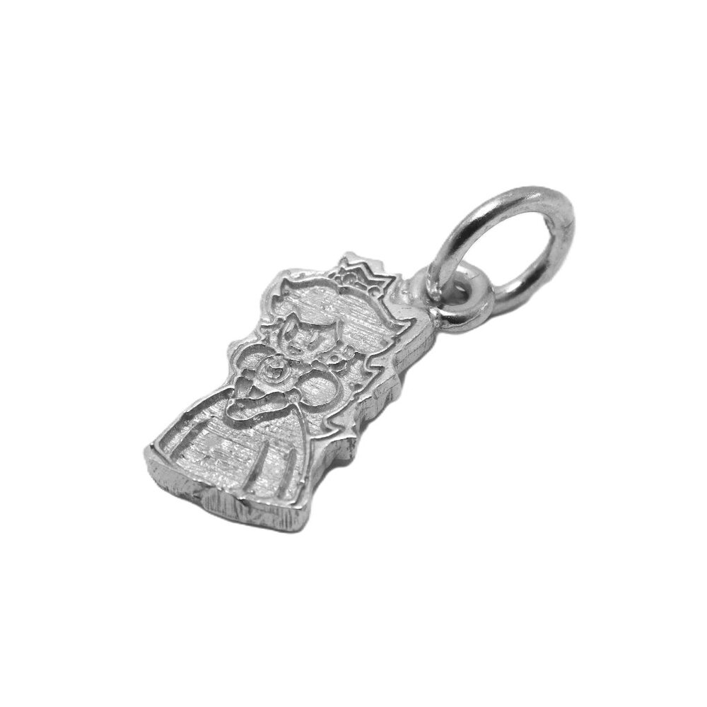 .925 Peach Sterling Silver Pendant Charm - Picture 3 of 4